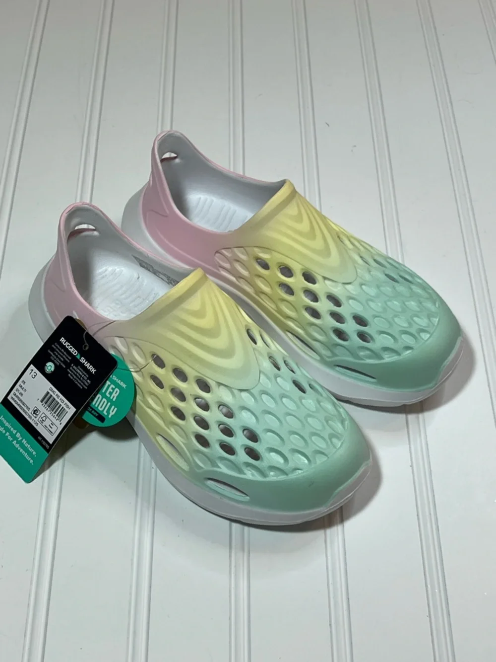 Kids Water Shoes Gradient Pink, Yellow & Mint Green NWT